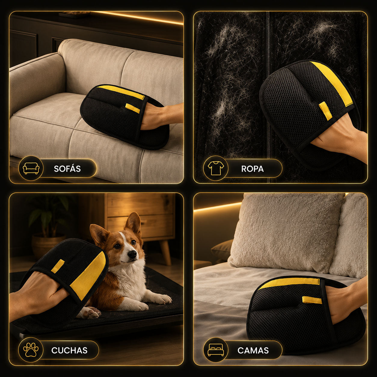 Manopla Quitapelos para Mascotas