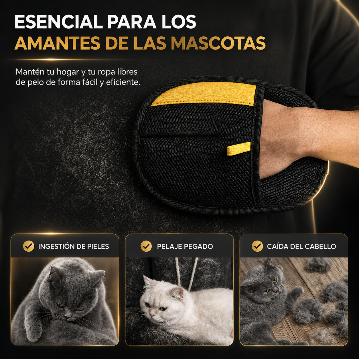 Manopla Quitapelos para Mascotas